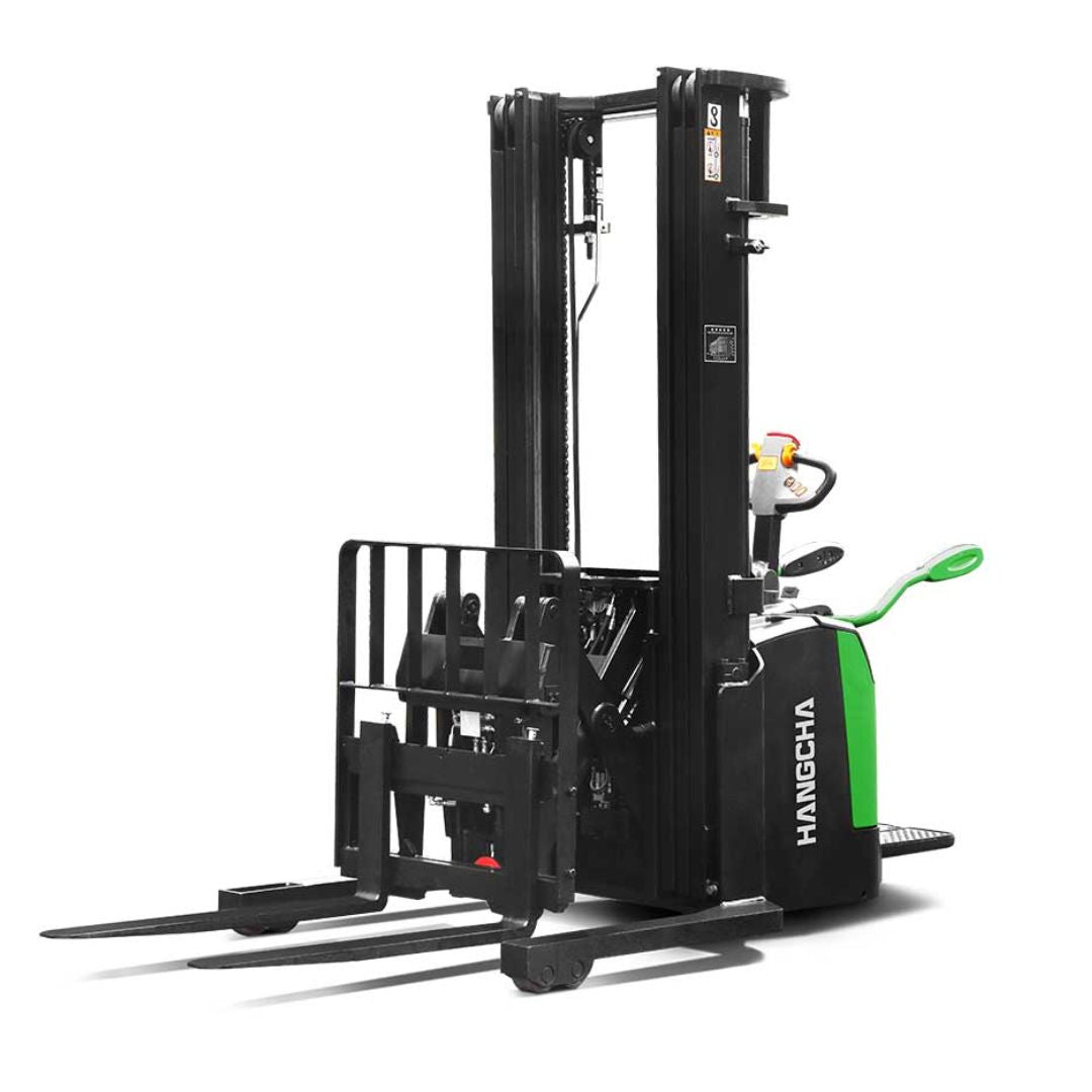 Stand-on stacker with retractable forks - 2500-3500 lb - A Series.