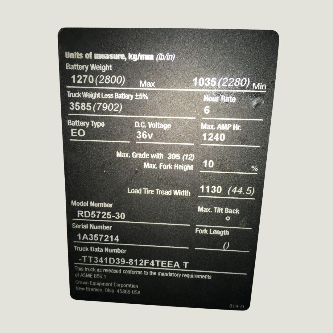 Crown 3000lbs Forklift - RD5725-30 (5)