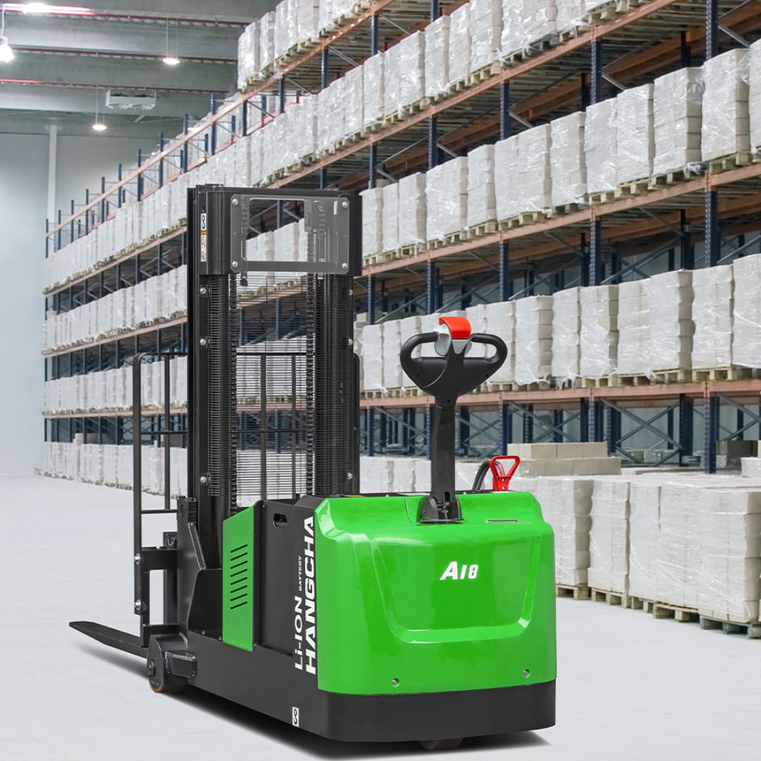 Lithium-Ion Industrial Electric Counterbalance Stacker – 2000-4000 lb – A Series.