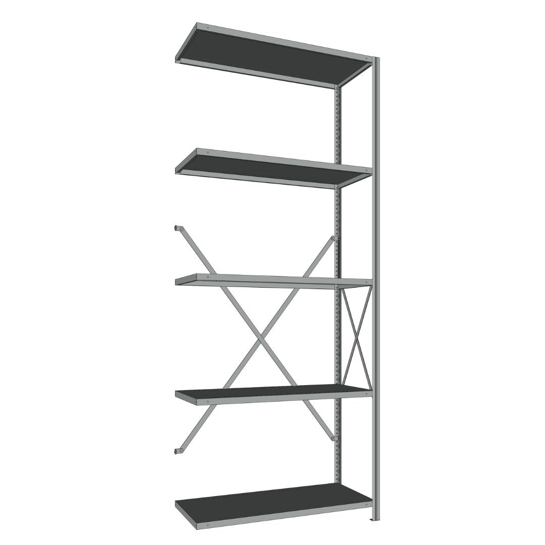 Étagères En Acier Sans Boulons Interlok - 36x24 - 100 h