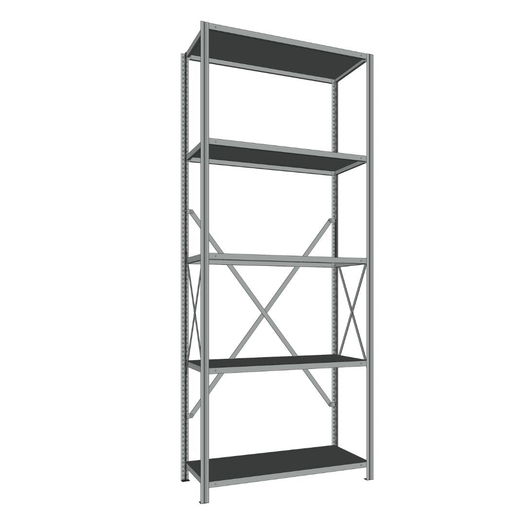 Étagères En Acier Sans Boulons Interlok - 36x24 - 100 h