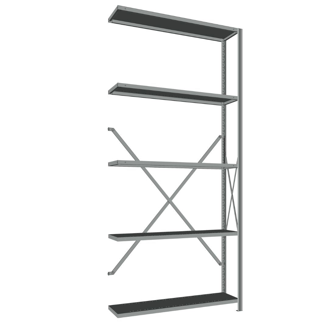 Étagères En Acier Sans Boulons Interlok - 36x18 - 100 h