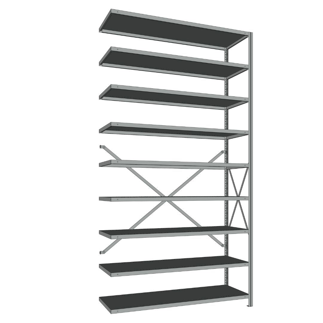 Étagères En Acier Sans Boulons Interlok - 48x24 - 100 h