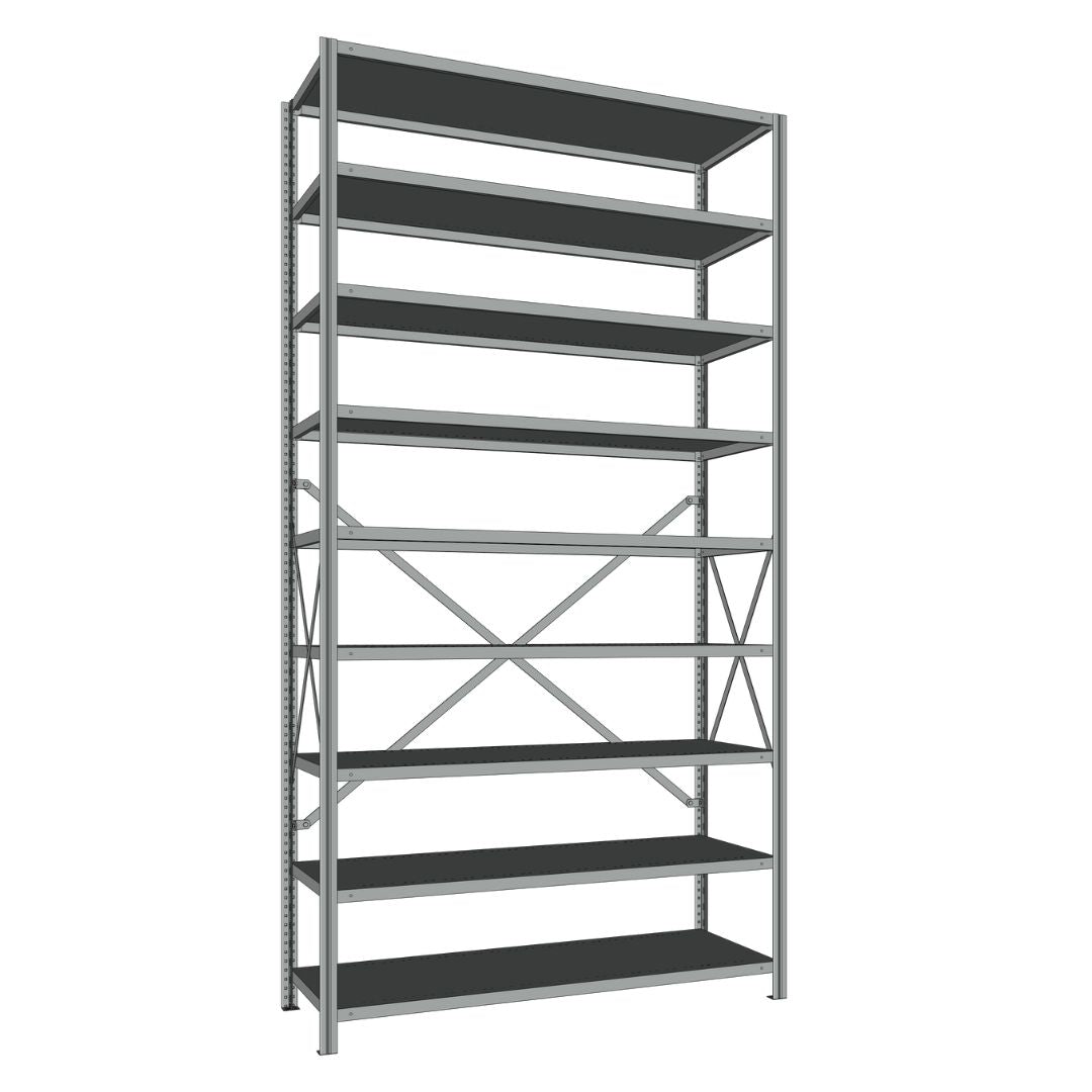 Étagères En Acier Sans Boulons Interlok - 48x24 - 100 h