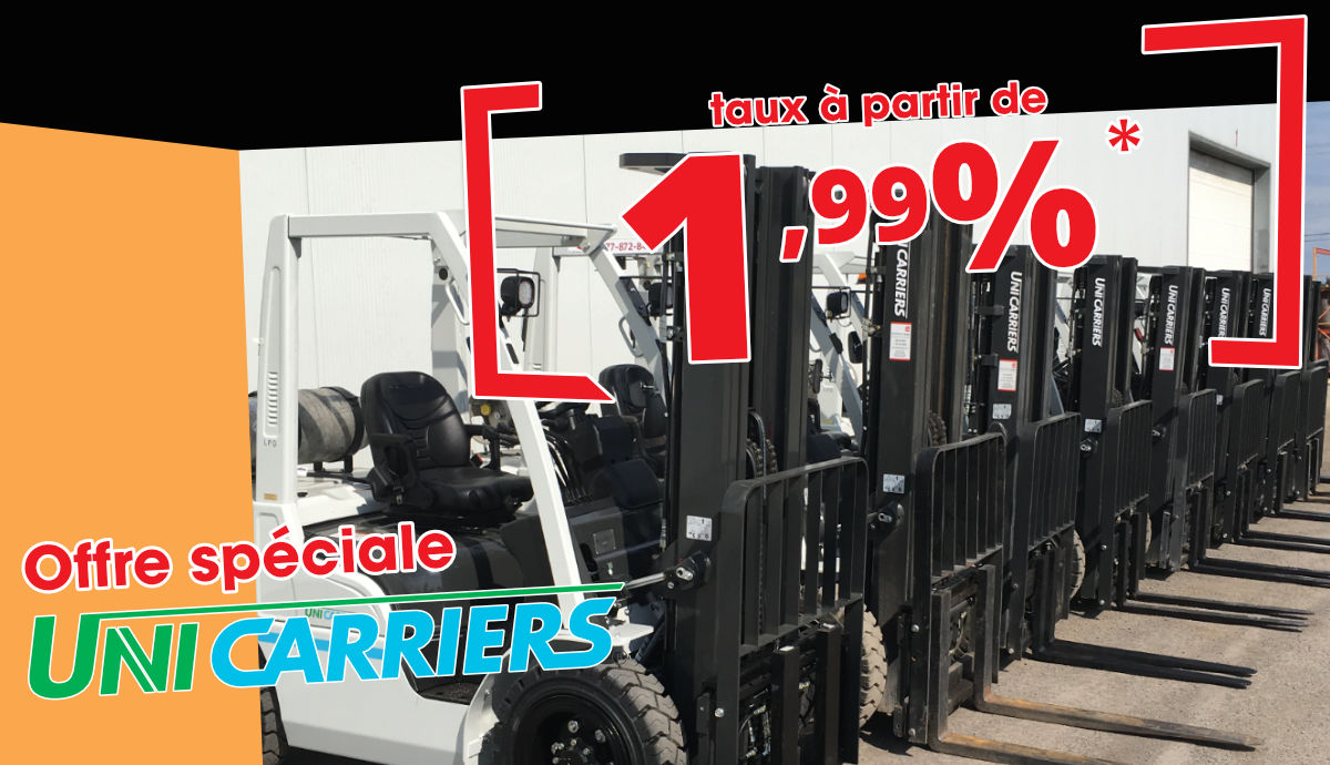 Offre spéciale Unicarriers - taux à partir de 1.99%