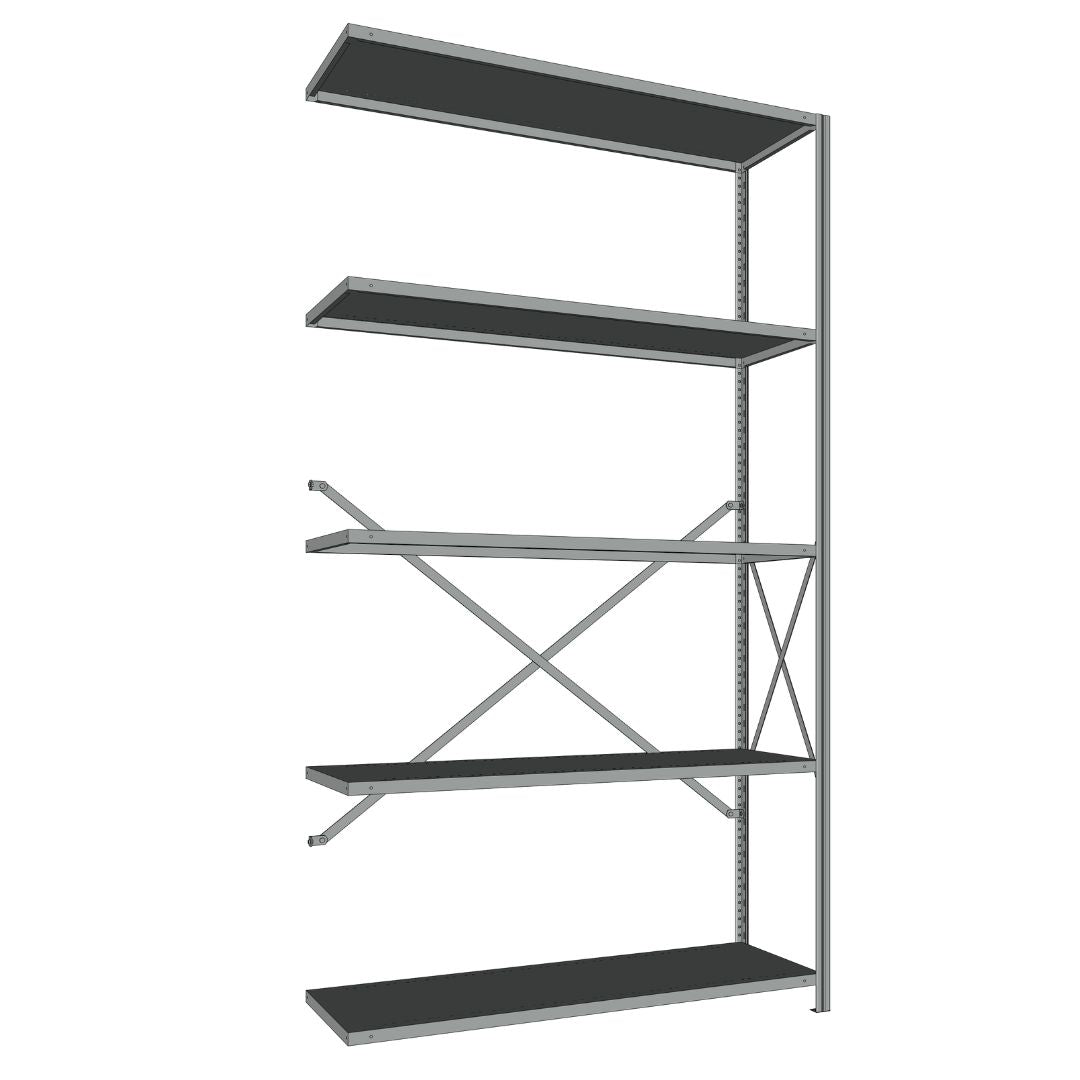 Étagères En Acier Sans Boulons Interlok - 48x24 - 100 h