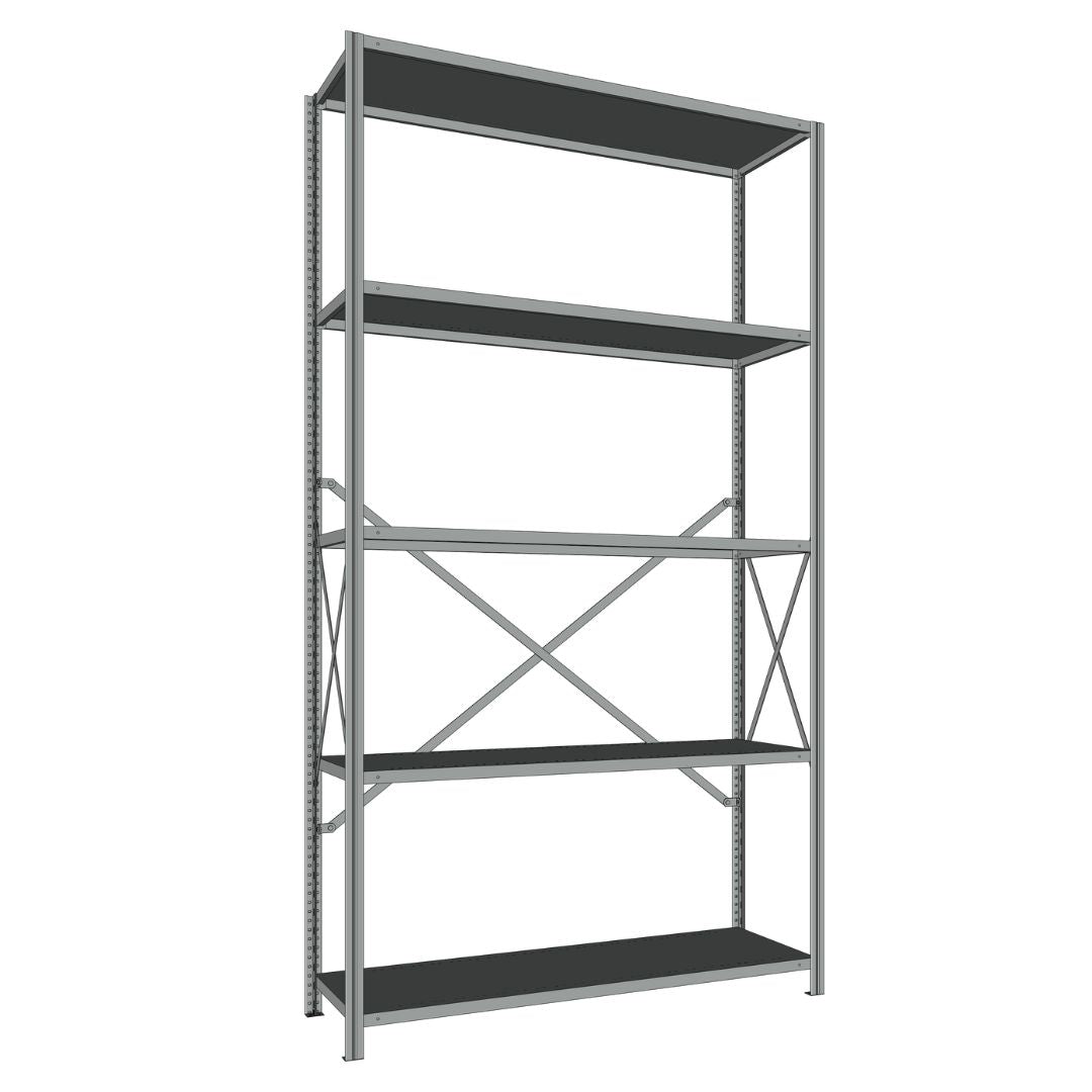Étagères En Acier Sans Boulons Interlok - 48x24 - 100 h
